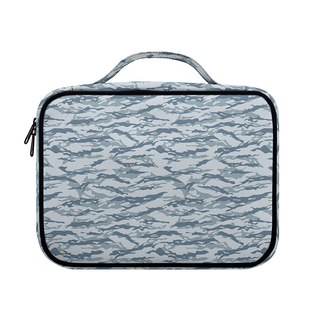 Winter Tiger Stripe Camo Pattern Print Briefcase Bible Bag
