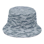 Winter Tiger Stripe Camo Pattern Print Bucket Hat