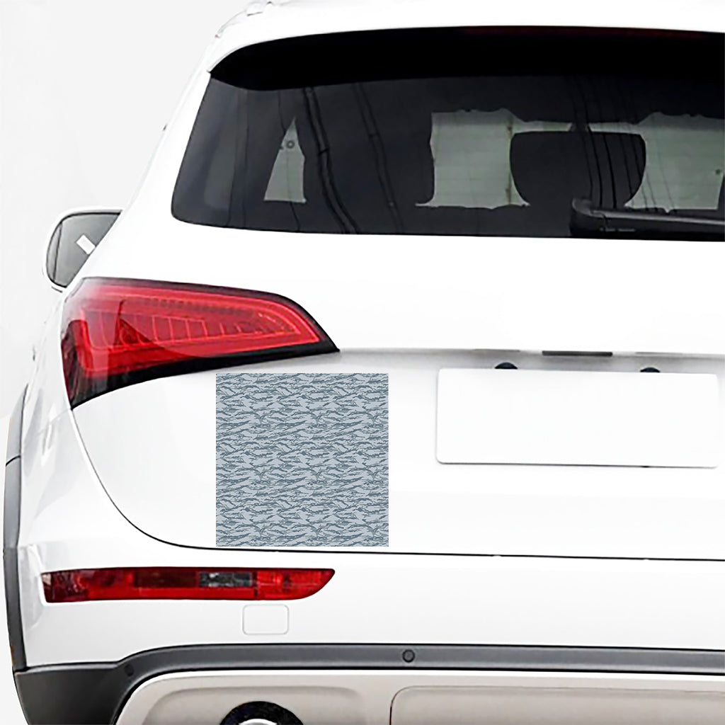 Winter Tiger Stripe Camo Pattern Print Car Sticker