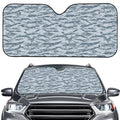 Winter Tiger Stripe Camo Pattern Print Car Windshield Sun Shade