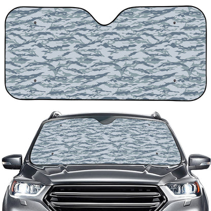 Winter Tiger Stripe Camo Pattern Print Car Windshield Sun Shade