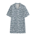 Winter Tiger Stripe Camo Pattern Print Cotton Hawaiian Shirt
