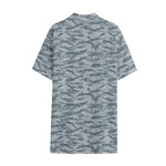 Winter Tiger Stripe Camo Pattern Print Cotton Hawaiian Shirt