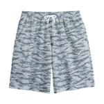 Winter Tiger Stripe Camo Pattern Print Cotton Shorts