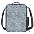 Winter Tiger Stripe Camo Pattern Print Crossbody Lunch Bag