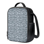 Winter Tiger Stripe Camo Pattern Print Crossbody Lunch Bag