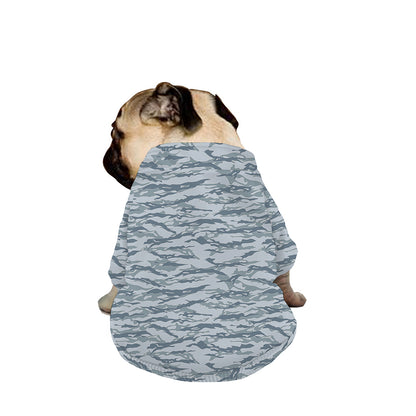 Winter Tiger Stripe Camo Pattern Print Dog Zip Up Jacket