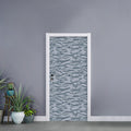 Winter Tiger Stripe Camo Pattern Print Door Sticker