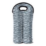 Winter Tiger Stripe Camo Pattern Print Double Neoprene Wine Tote