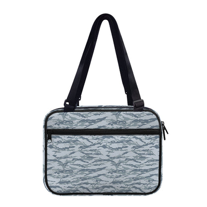 Winter Tiger Stripe Camo Pattern Print Double Strap Bible Bag