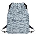 Winter Tiger Stripe Camo Pattern Print Drawstring Backpack