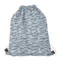 Winter Tiger Stripe Camo Pattern Print Drawstring Bag
