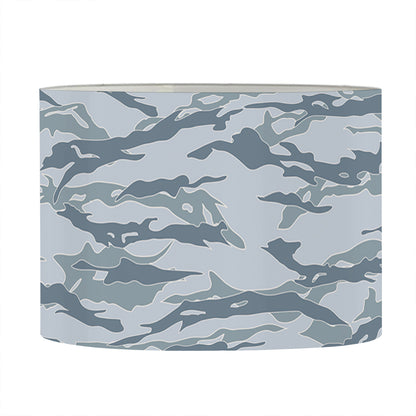 Winter Tiger Stripe Camo Pattern Print Drum Lamp Shade