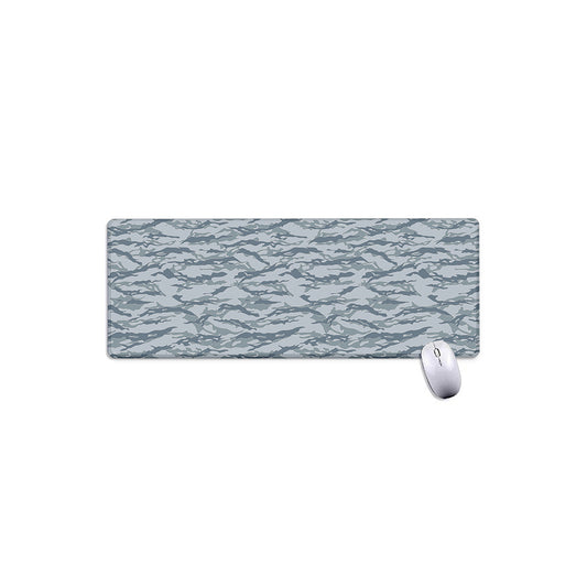 Winter Tiger Stripe Camo Pattern Print Extended Mouse Pad