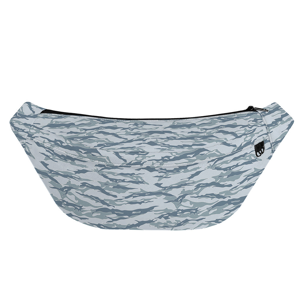 Winter Tiger Stripe Camo Pattern Print Fanny Pack