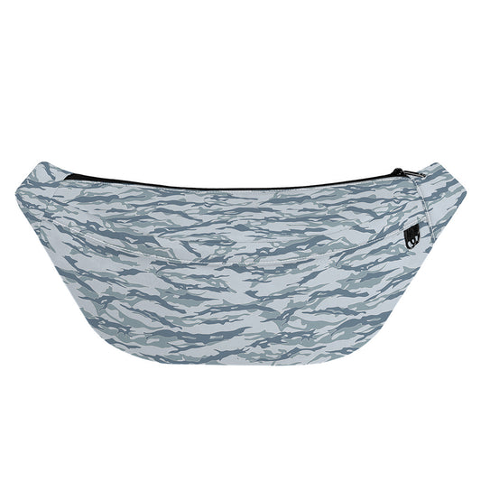 Winter Tiger Stripe Camo Pattern Print Fanny Pack