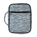 Winter Tiger Stripe Camo Pattern Print Front Pocket Bible Bag