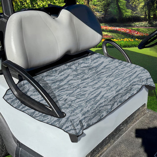 Winter Tiger Stripe Camo Pattern Print Golf Cart Seat Cover