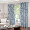 Winter Tiger Stripe Camo Pattern Print Grommet Curtains