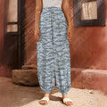 Winter Tiger Stripe Camo Pattern Print Harem Pants