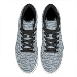 Winter Tiger Stripe Camo Pattern Print High Top Leather Sneakers