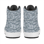 Winter Tiger Stripe Camo Pattern Print High Top Leather Sneakers