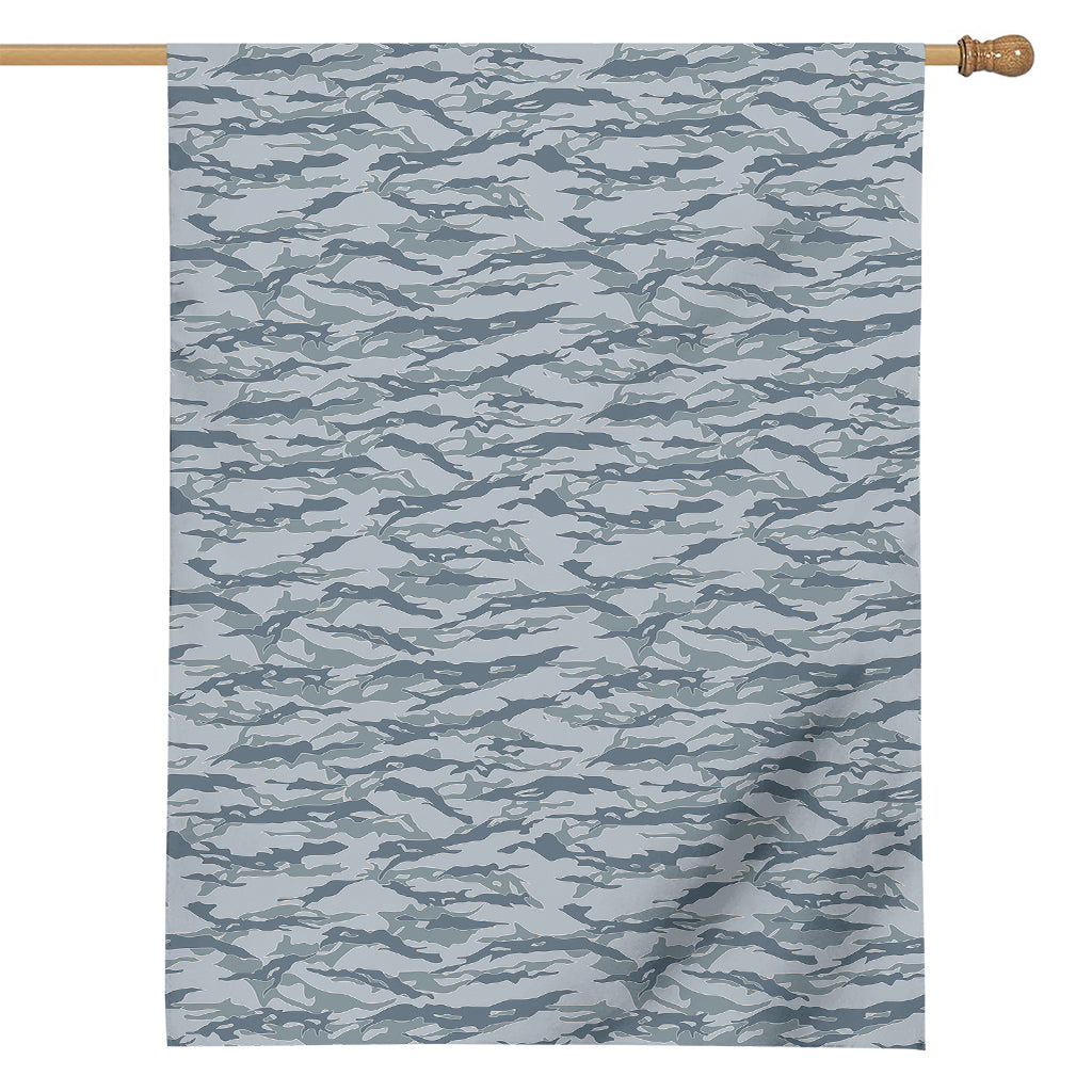 Winter Tiger Stripe Camo Pattern Print House Flag