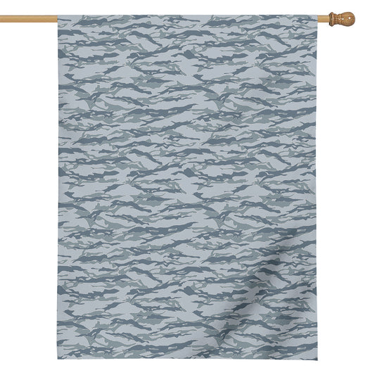 Winter Tiger Stripe Camo Pattern Print House Flag