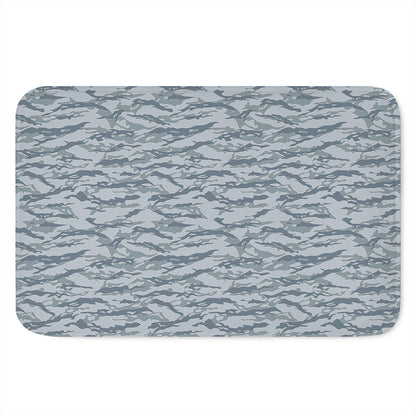 Winter Tiger Stripe Camo Pattern Print Indoor Door Mat