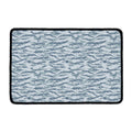 Winter Tiger Stripe Camo Pattern Print Kitchen Mat