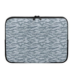 Winter Tiger Stripe Camo Pattern Print Laptop Sleeve
