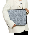 Winter Tiger Stripe Camo Pattern Print Laptop Sleeve