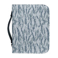 Winter Tiger Stripe Camo Pattern Print Leather Bible Cover