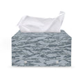 Winter Tiger Stripe Camo Pattern Print Leather Tissue Box Cover