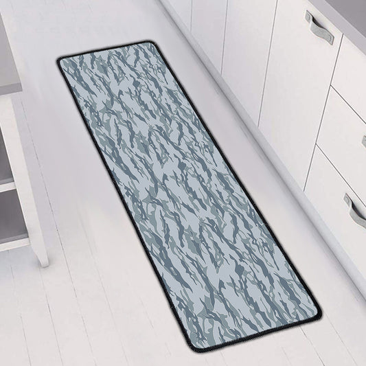 Winter Tiger Stripe Camo Pattern Print Long Kitchen Mat