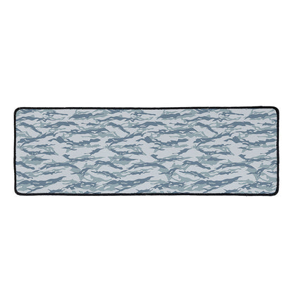 Winter Tiger Stripe Camo Pattern Print Long Kitchen Mat