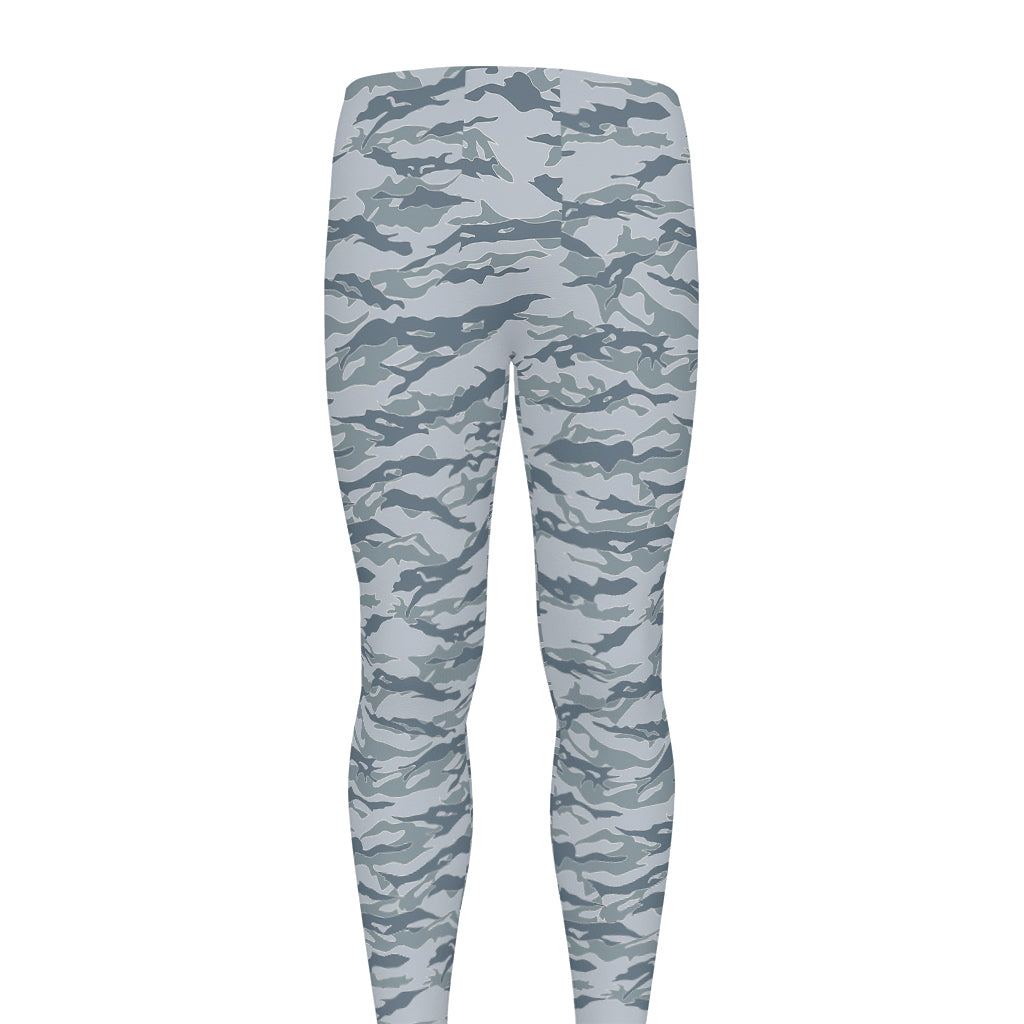 Winter Tiger Stripe Camo Pattern Print Men's leggings