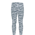 Winter Tiger Stripe Camo Pattern Print Men's leggings