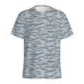 Winter Tiger Stripe Camo Pattern Print Men's Athletic T-Shirt