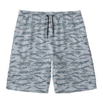 Winter Tiger Stripe Camo Pattern Print Men's Swim Trunks
