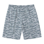 Winter Tiger Stripe Camo Pattern Print Men's Swim Trunks