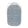 Winter Tiger Stripe Camo Pattern Print Mesh Laundry Hamper