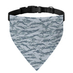 Winter Tiger Stripe Camo Pattern Print Over The Collar Dog Bandana