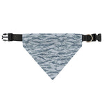 Winter Tiger Stripe Camo Pattern Print Over The Collar Dog Bandana