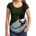 Winter Tiger Stripe Camo Pattern Print Pet Sling Carrier