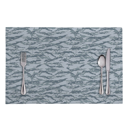 Winter Tiger Stripe Camo Pattern Print Placemat
