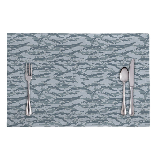 Winter Tiger Stripe Camo Pattern Print Placemat