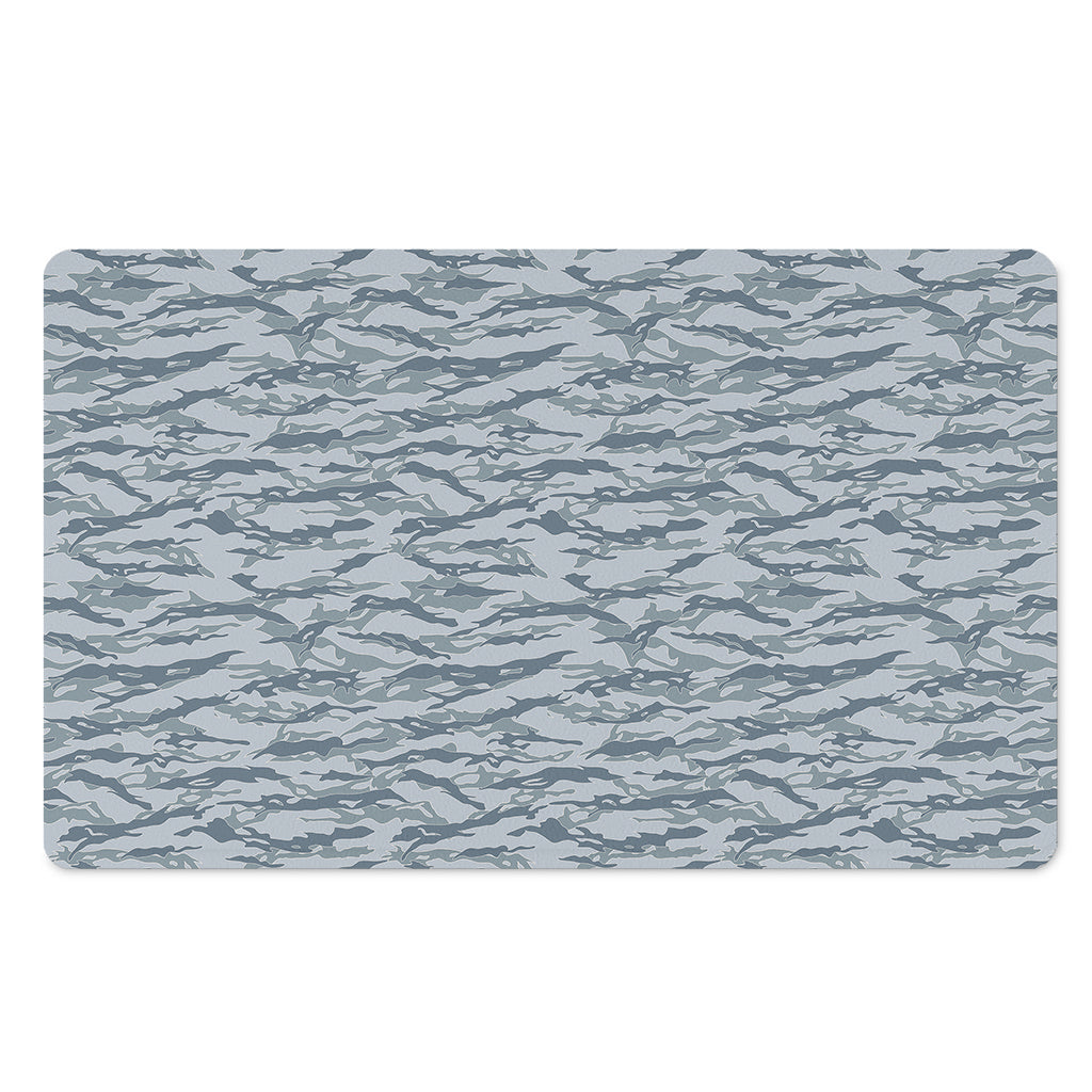 Winter Tiger Stripe Camo Pattern Print Polyester Doormat