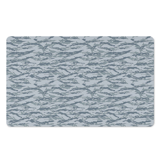 Winter Tiger Stripe Camo Pattern Print Polyester Doormat