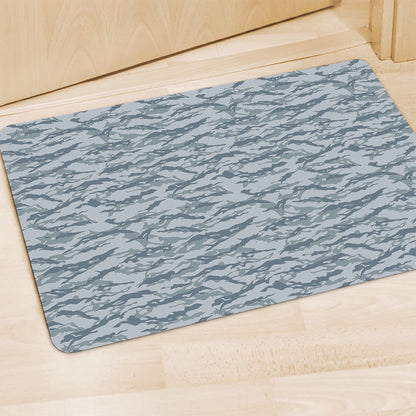 Winter Tiger Stripe Camo Pattern Print Polyester Doormat